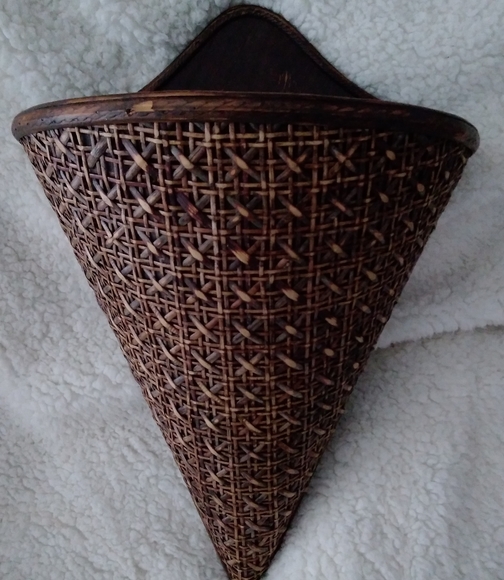 Vintage Wicker Hanging Wall Basket